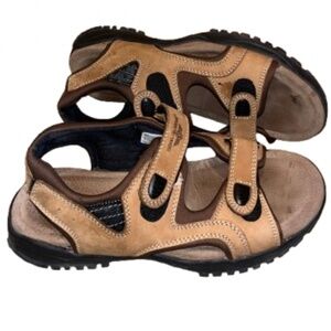 Boca Classics Men’s Leather Nubuck Outdoor Walking Casual Sandals Sz-9